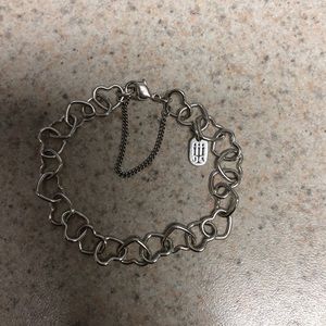 James Avery sz L Connected Hearts charm bracelet
